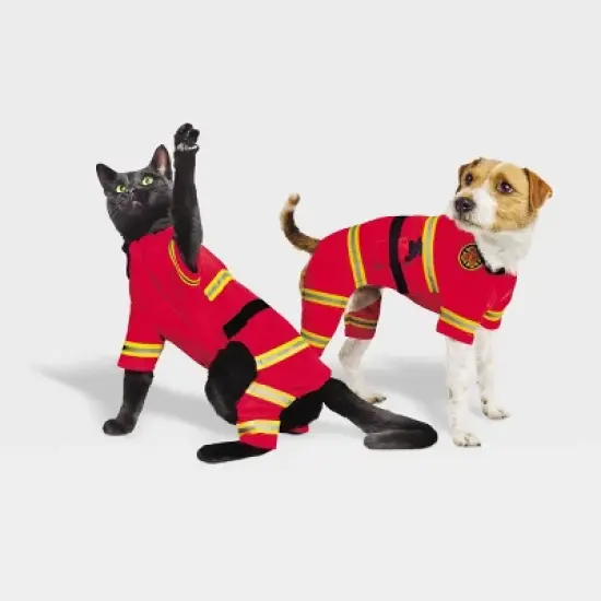 Halloween Full Body Firefighter Cat and Dog Costume - Hyde & EEK! Boutique&trade; image {5}
