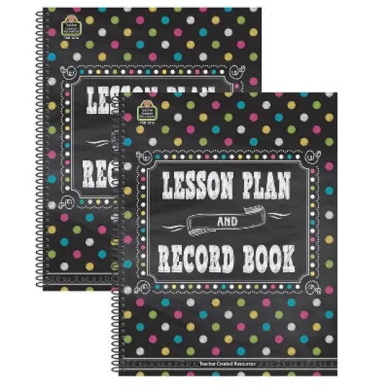 Teacher Created Resources&reg; Chalkboard Brights Lesson Plan and Record Book, Pack of 2 image {2}