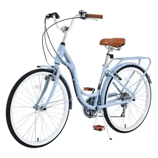 DSVIMOY Bicycles, 24 Inch Ladies Bicycle with Adiustable Seat, Commute Bicycle for Women Ladies, Blue, 62.2"*23.62"*40.16" image {1}