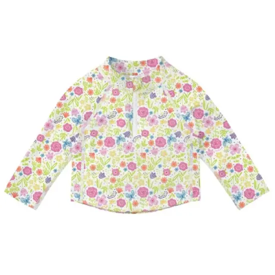 Green Sprouts Baby/Toddler Long Sleeve Zip Rashguard Shirt image {16}