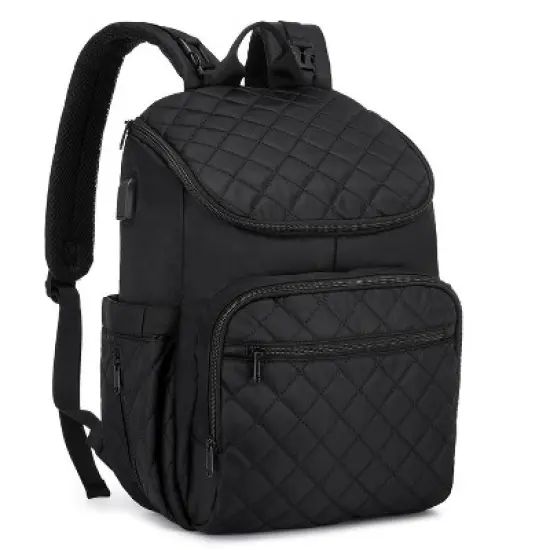 Itopfox Large Capacity Baby Diaper Backpack with Portable Changing Pad, Insulated Bottle Pockets, and Multiple Storage Compartments image {7}