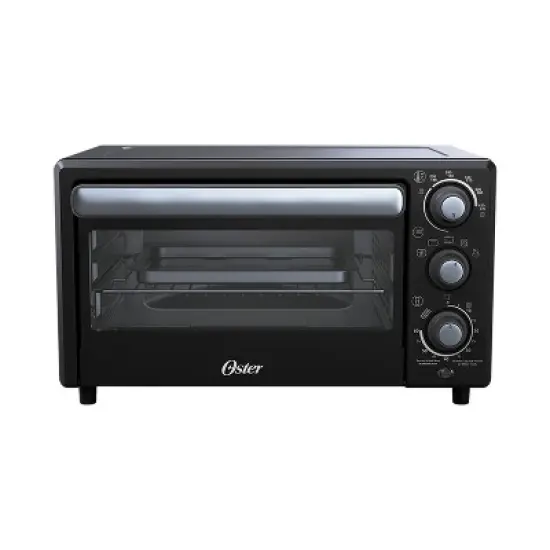 Oster 18-Quart Toaster Oven With Air Fry Matte Black: Convection, 1400W, Steel, Includes Broiler Pan & Air Fry Basket image {6}