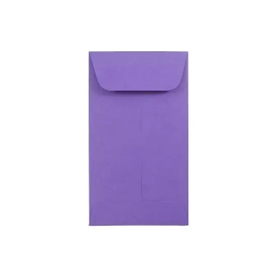 JAM Paper #6 Coin Business Colored Envelopes 3.375 x 6 Violet Purple Recycled 100/Pack (356730560B) image {2}