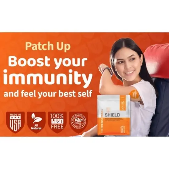The Friendly Patch Shield patches 8 immune support  D3, C & Zinc Patch image {4}