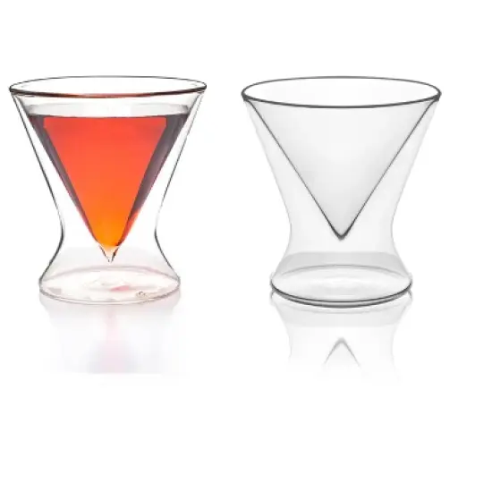 LEMONSODA Double-Walled Stemless Martini Glasses  - 8oz image {5}