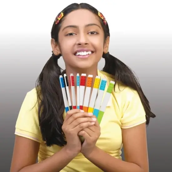 LEGO 10pk Washable Markers Multicolored Ink with Star Wars Lightsaber Gel Pen image {5}