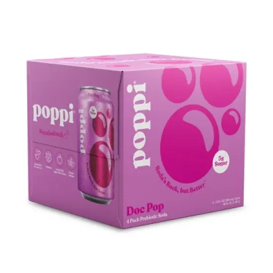 Poppi Dr POP Prebiotic Beverage - 4pk/12 fl oz Cans image {4}