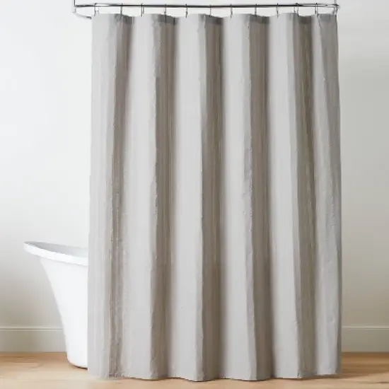 Crinkle Stripe Woven Shower Curtain - Hearth & Hand&trade; with Magnolia image {3}