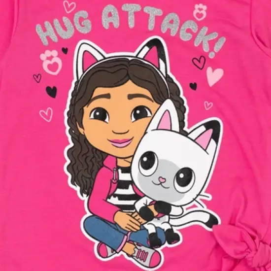 Dreamworks Gabby's Dollhouse Pandy Paws Gabby Girls T-Shirt and Leggings Outfit Set Little Kid to Big Kid image {7}