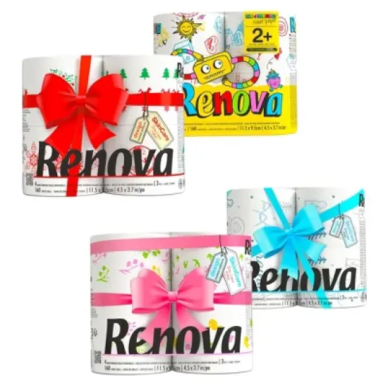 Roll-Lux Christmas Toilet Paper - 3 Ply - 160 Sheets per Roll - Festive and Fun Bathroom Essential for the Holidays image {6}