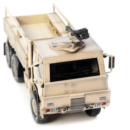 M1083 MTV (Medium Tactical Vehicle) Armored Cab Cargo Truck w/Turret Desert Camouflage US Army 1/72 Diecast Model by Panzerkampf image {2}