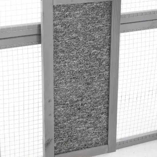 Gulches Light Grey Outdoor Cat House with Two Condos and Platforms image {12}