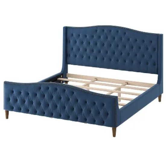 Dietrich Tufted Upholstered Bed with Headboard and Footboard | ARTFUL LIVING DESIGN image {1}