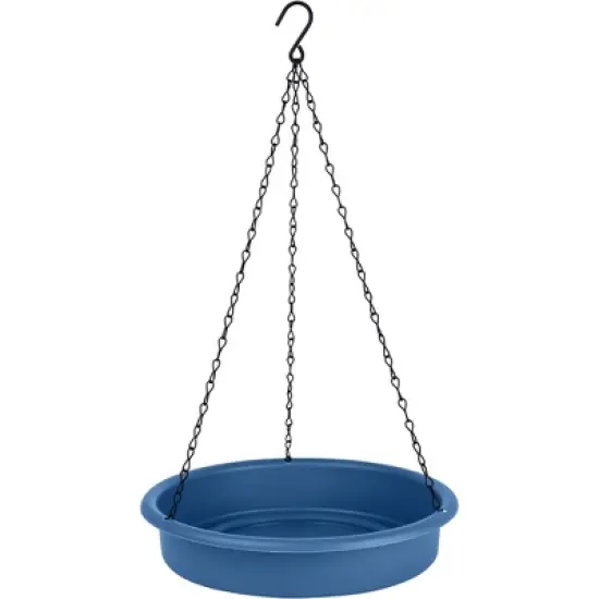 Nature's Way Bird Products Combo Cafe 2 in 1 Recycled Bird Bath and Tray Bird Feeder 2" Blue image {1}