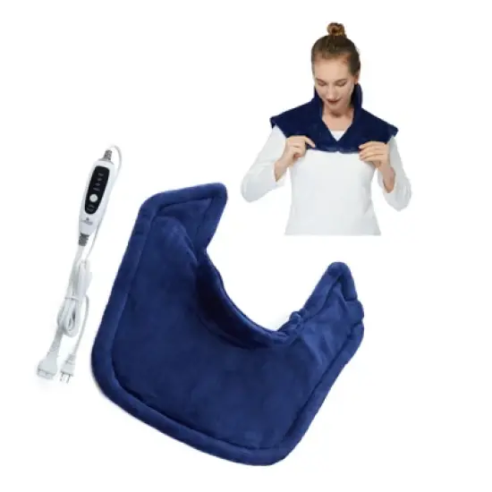 Weighted Heating Pad for Neck and Shoulders, 2.2lb Large Electric Heating Pad with 4 Heating Levels & Auto Off, UL Certified, Fast Heating, 22"x19" image {5}