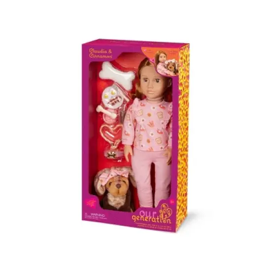 Our Generation Claudia & Cinnamon 18" Matching Doll & Pet Set image {6}