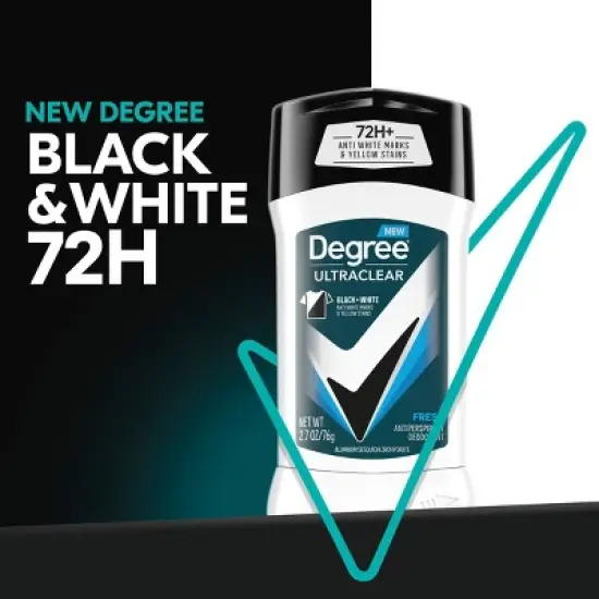 Degree Men Ultraclear Black + White Fresh 72-Hour Antiperspirant & Deodorant - 2.7oz image {2}