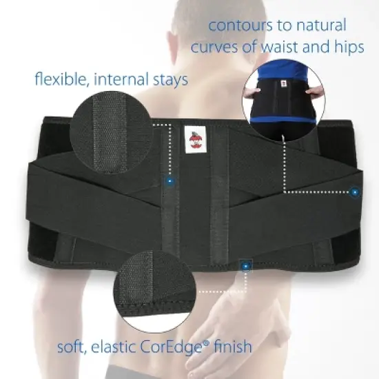 Core Products Corfit Industrial Back Support, Black image {2}