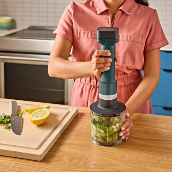 KitchenAid Go Cordless Hand Immersion Blender: Mixes, Blends, Chops, Whips, Dishwasher-Safe Parts, 1 Speed, Shaded Palm image {3}