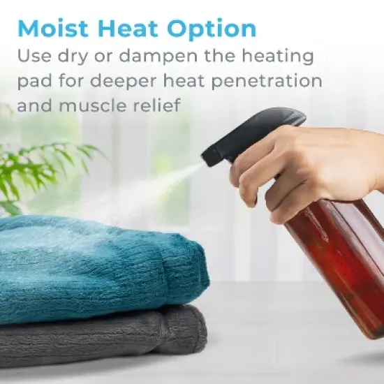 Pure Enrichment PureRelief  with 4 Heat Settings and Magnetic Closure Neck and Shoulder Heating Pad  - 14" x 22" - Charcoal Gray image {5}