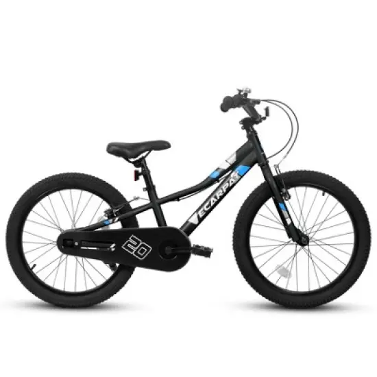 NAYSAYE Bicycle 20 Inch Kids Bike 1 Speed with V Brake and Coaster Brake for Children, Black, 52.3"*21.6"*30.3" image {1}