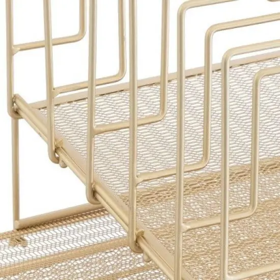 Blu Monaco Workspace Desk Organizer - Desktop Rack with Tiered File Sorters and Drawer for Office Supplies, Paper, Devices, and Folders image {9}