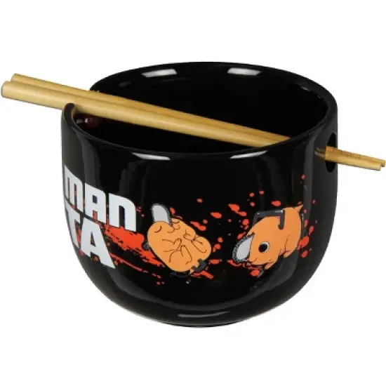 Chainsaw Man Pochita 14oz. Ramen Bowl with Bamboo Chopsticks Gift Box Set image {1}
