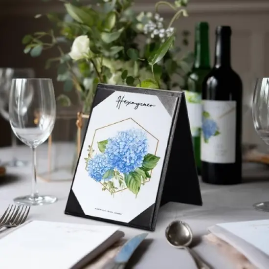 WeChef 10 Pack 5"x7" Double-Sided Menu A-Frame Holder Table Tent Restaurant Cafe Black image {2}