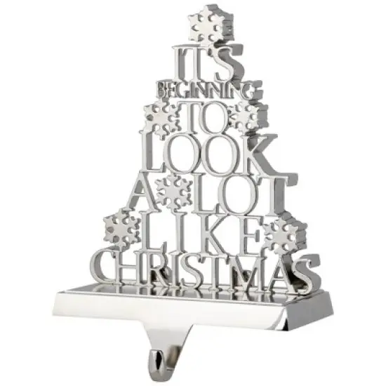 Northlight "It's Beginning to Look a Lot Like Christmas" Metal Tree Stocking Holder - 6.5" image {4}