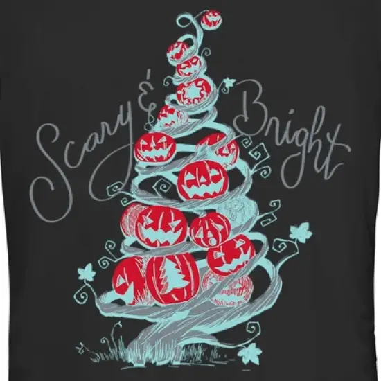 Junior's The Nightmare Before Christmas Scary & Bright Tree T-Shirt image {1}