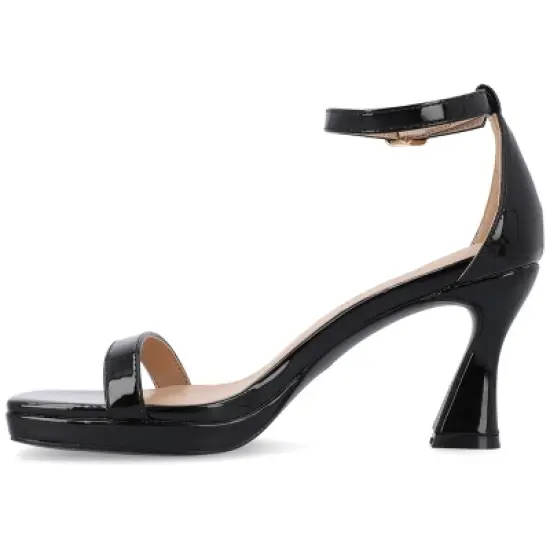 Journee Collection Womens Jeanne Slim Platform Ankle Strap Open Toe Pumps image {1}