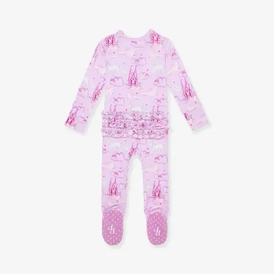 Infant Lilith Footie Ruffled Zippered One Piece - Posh Peanut image {1}