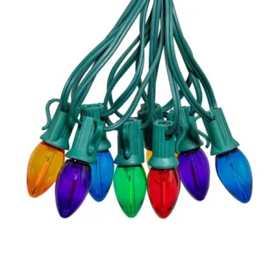 Novelty Lights C7 LED Christmas Smooth Plastic Light Set, (25 Bulbs, 25 Feet) image {1}