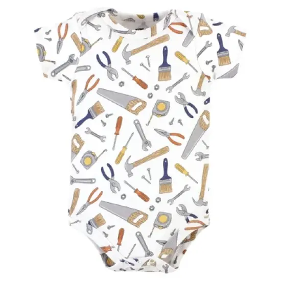 Hudson Baby Infant Boy Cotton Bodysuit and Pant Set, Construction Work Short Sleeve image {3}