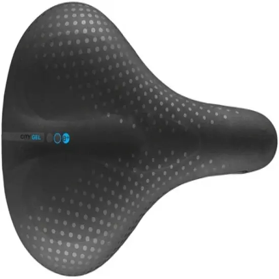 Selle San Marco City Gel Saddle - Black 220mm Width Steel Rails Mens image {1}