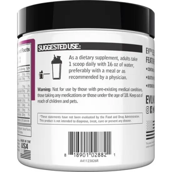 Evlution Nutrition EV Electrolyte - Hydration + Electrolytes - 30 Servings image {3}