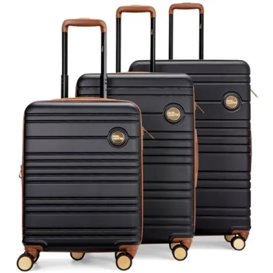 Miami CarryOn Brickell Hardside Checked Expandable Spinner 3pc Luggage Set image {4}