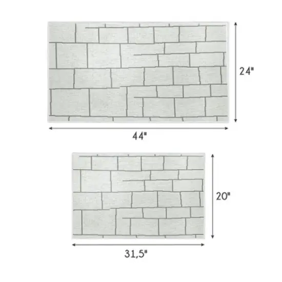 Sussexhome Non Skid Cotton Washable Kitchen Runner Rugs Set of  44 x 24 and 31.5 x 20 inches image {5}