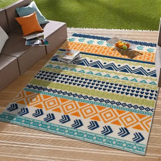 World Rug Gallery Ronda Contemporary Bohemian Indoor/Outdoor Area Rug image {8}