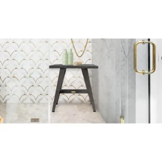 CoastalVogue&reg; MidCentury 18&rdquo; Shower Bench in Antique Gray Finish - Target Plus Gray 18"L x 12"D x 18"H image {1}