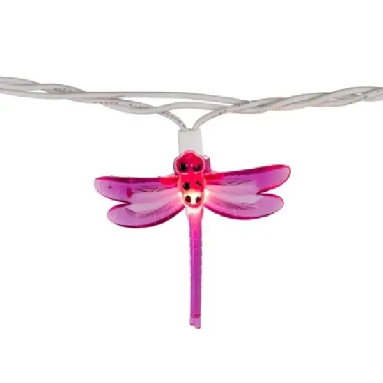 Northlight Dragonfly Patio Lights - 7.25' White Wire - 10ct image {1}