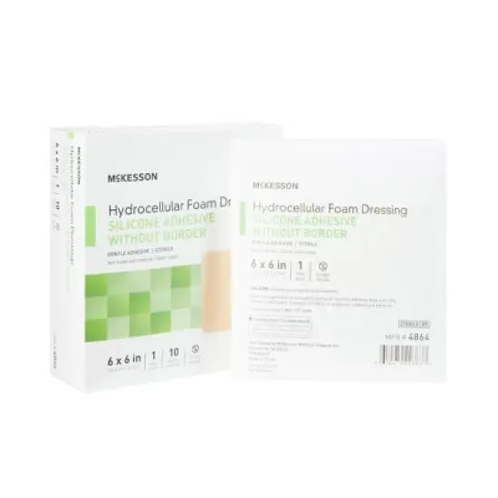 McKesson Adhesive Silicone Foam Dressing No Border Sterile image {6}