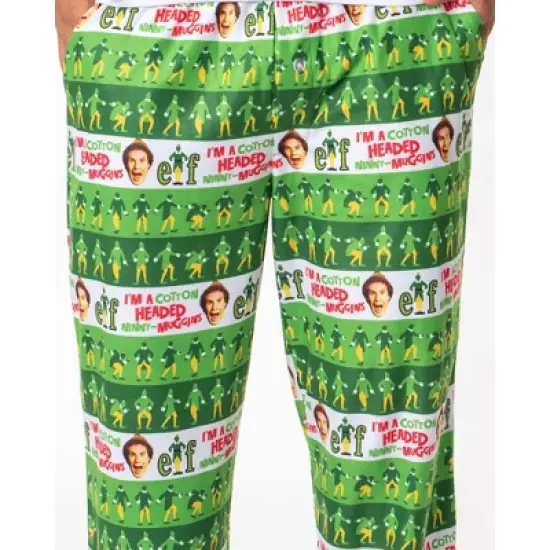Elf The Movie Mens' Film Cotton-Headed Ninny-Muggins Sleep Pajama Set Multicolored image {2}