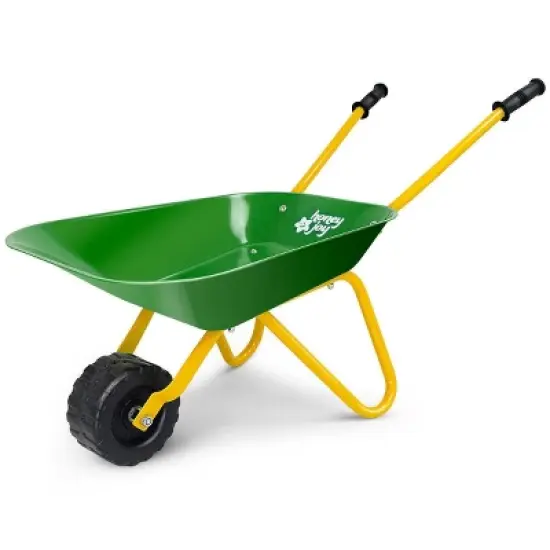 Costway Steel Wheelbarrow for Kids Red/Green image {6}