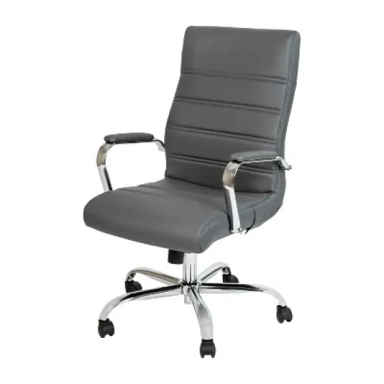 Emma and Oliver High Back Executive Swivel Office Chair with Metal Frame and Arms image {19}