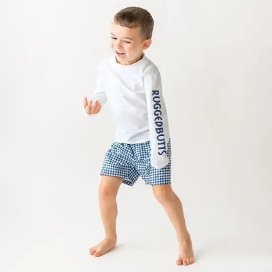 RuggedButts Baby Boys Gingham Swim Trunks image {2}