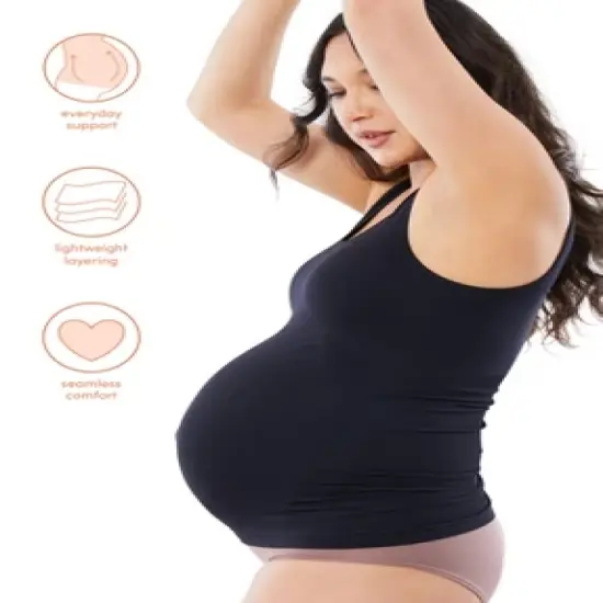 Ingrid & Isabel Basics Maternity Belly Support Cami Bundle 2 Pack image {2}