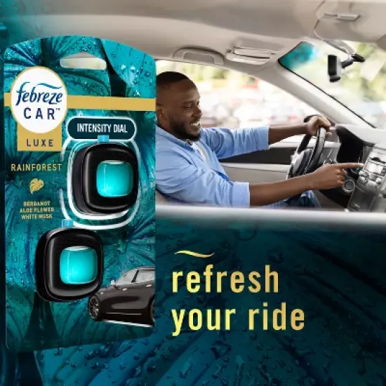 Febreze Luxe Car Air Freshener - Rainforest - 0.14 fl oz/2ct image {6}