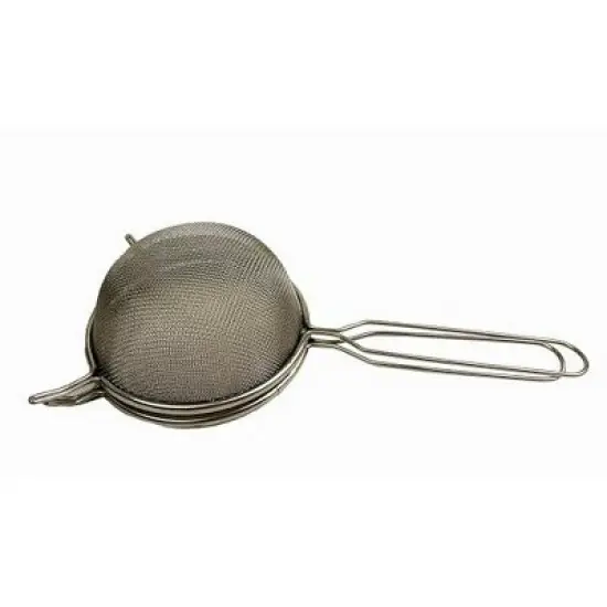 SAMMART 5.5 inches (14cm) Stainless Steel Mesh Strainer with Handle and Two Hanging Support image {2}