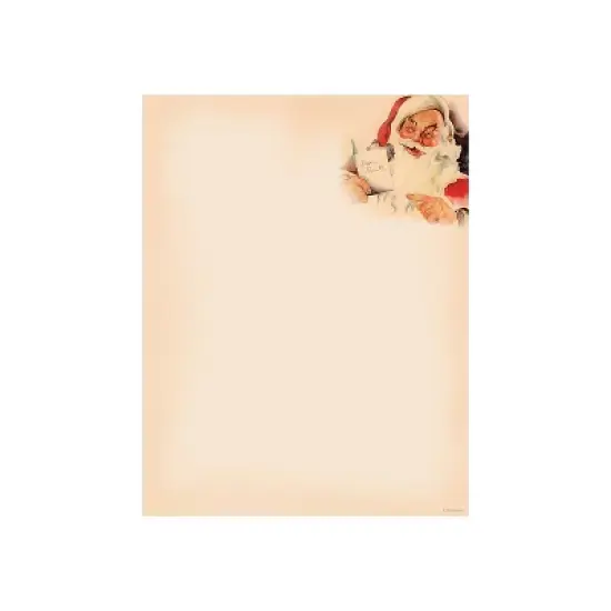 Great Papers! Vintage Santa Holiday Letterhead Beige 80/Pack (2019111) image {2}